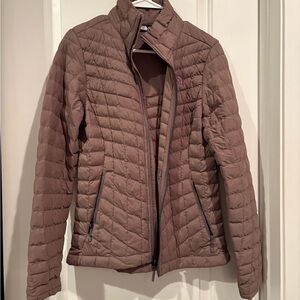 The North Face Women's Quilted Puffer Jacket in Purplely/Brown